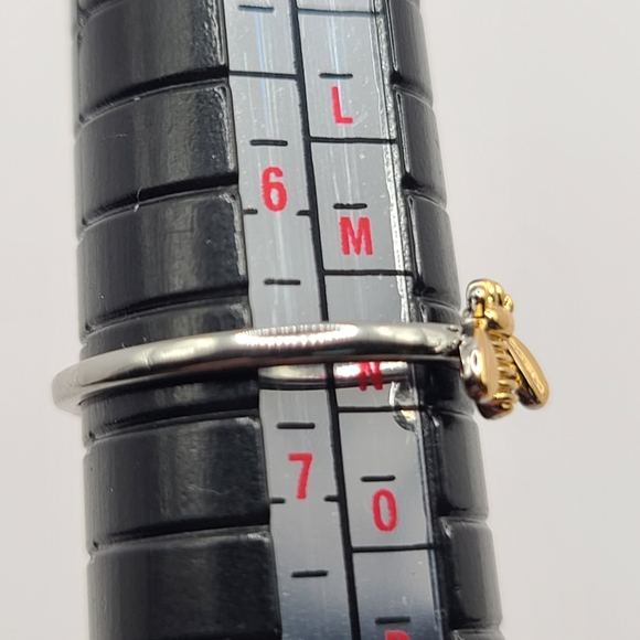 Dainty Bumble Bee Ring Gold and Silver Size 6.5 - Picture 15 of 15